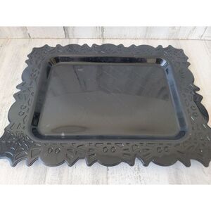 Plastic Halloween spider web serving tray home decor